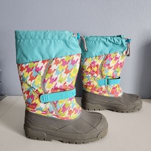 L.L. Bean Big Kids 6 Northwood Waterproof Lined Insulated Snow Boots Multicolor.